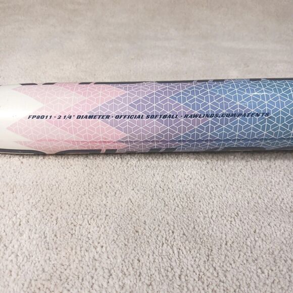 Rawlings Ombre Softball Bat FP8011 2.25" Diameter Very Good Condition White - Picture 3 of 9